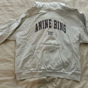 ANINE BING OK Condition Harvey Logo Hoodie Sweatshirt Size XL